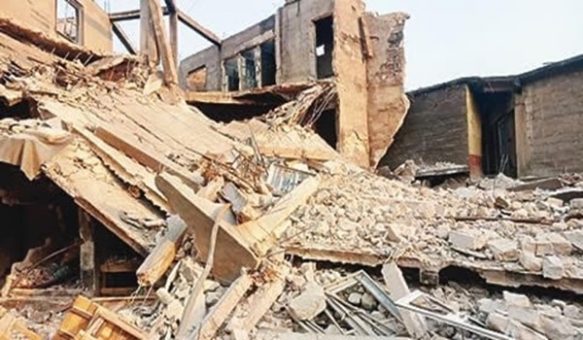 Building collapse in Ibadan, owner loses 5 children, hospitalised