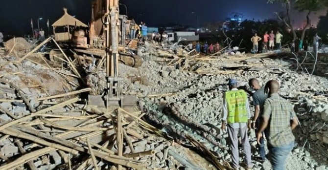 Lucky escape as man is rescued alive from collapsed building after 10 hours